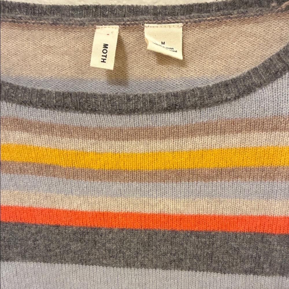Anthropologie Multicolor Striped Crew Neck Sweater - Picture 3 of 5